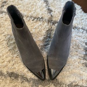 Halston Heritage Booties with metal detail